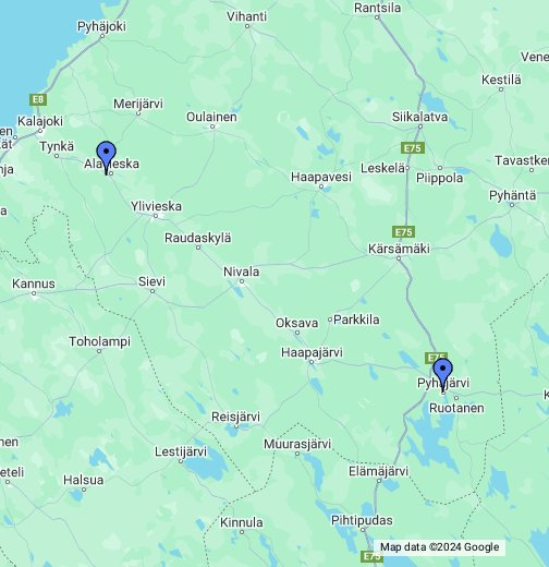 Oulun Lääni – Google My Maps