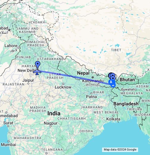 Darjeeling -vaellusmatka, Intia & Nepal – Google My Maps
