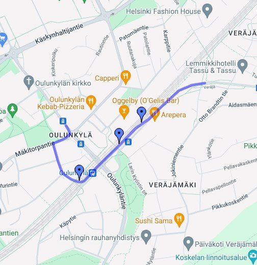 Raide-Jokeri, Oulunkylä – Google My Maps