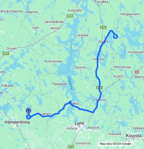 Road trip, day 1 – Google My Maps