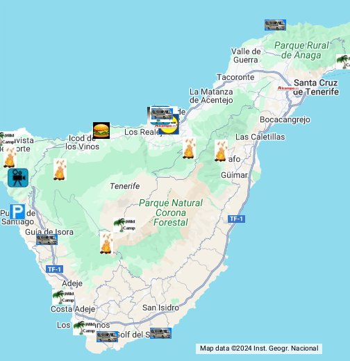 Tenerife Map Camping – Google My Maps