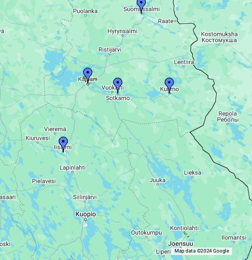 Kaisanet Oy:n kuitukartat – Google My Maps