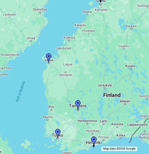 EURAXESS Finland – Google My Maps