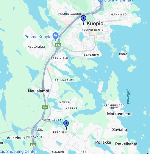 kuopio kartta maps Kuopion Uimahallit Google My Maps kuopio kartta maps