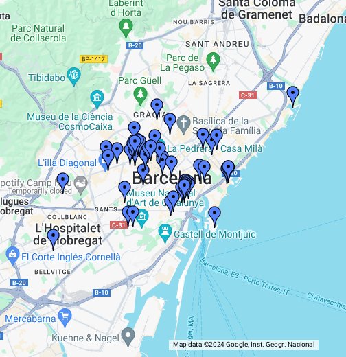 Clubs in Barcelona – Google My Maps