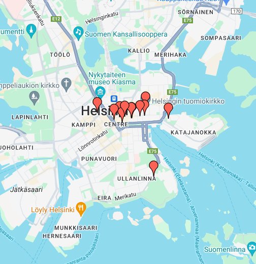 Helsingin jouluseimet 2017 – Google My Maps