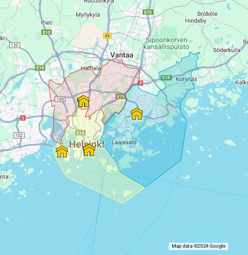 karta helsingfors på svenska Helsingfors församlingar – Google My Maps