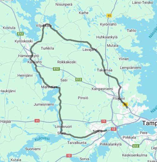 kartta com Tampere Nokia Siuro Mihari Hämeenkyrö Viljakka Ylöjärvi Tampere 