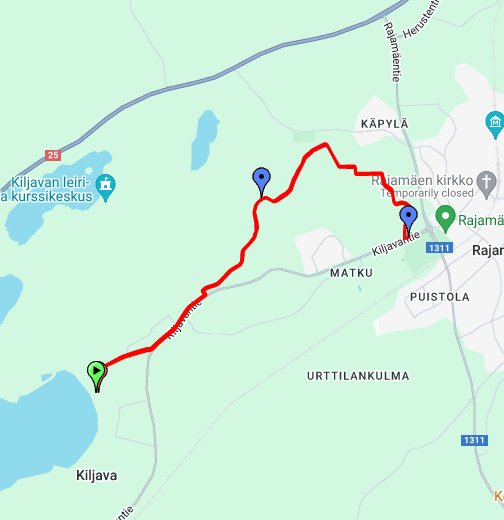 Sääksi Triathlon juoksu – Google My Maps