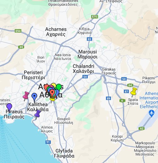 Ateena nähtävyydet kartalla – Google My Maps