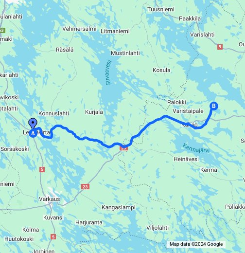 Reittiohjeet paikkaan Valamontie 42, Heinävesi, Suomi – Google My Maps