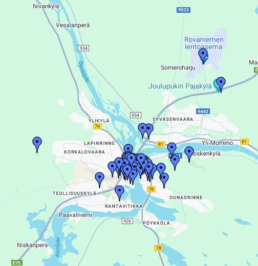 Rovaniemi – Google My Maps