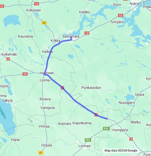 Sastamala- tie 2 ja 232 risteys – Google My Maps