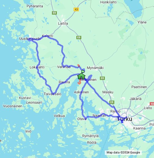 Turku - Uusikaupunki matkailukartta – Google My Maps