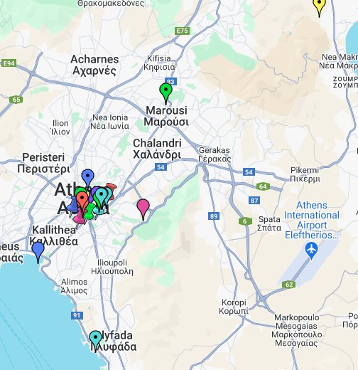 Ateena museot kartalla – Google My Maps