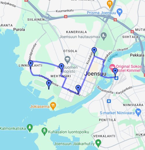 Joensuu sightseeing – Google My Maps