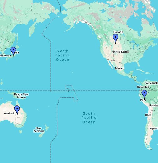 Carte des pays visités – Bavardises