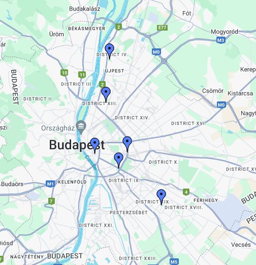 www budapest térkép Budapesti stadionok – Google Saját térképek