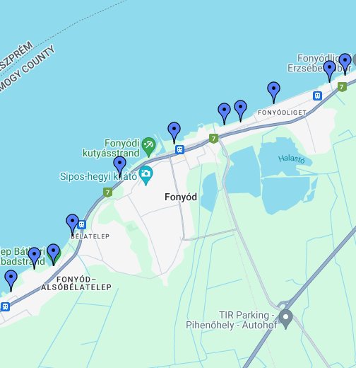 fonyód térkép Fonyód strandjai – Google Saját térképek