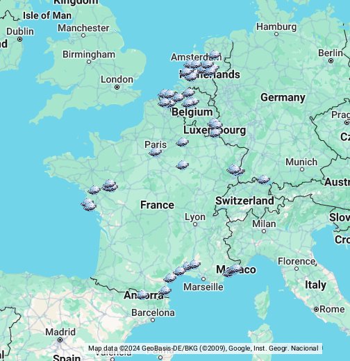 monaco térkép Franciaország Belgium Hollandia Luxemurg   az Útikalauzban 