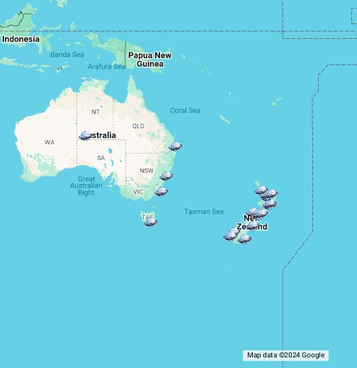 ausztrália térkép Ausztráliai, új zélandi útikalauz – Google Saját térképek