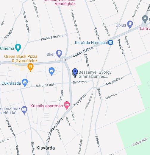 kisvárda térkép Bessenyei György Secondary Grammar School – Google Saját térképek