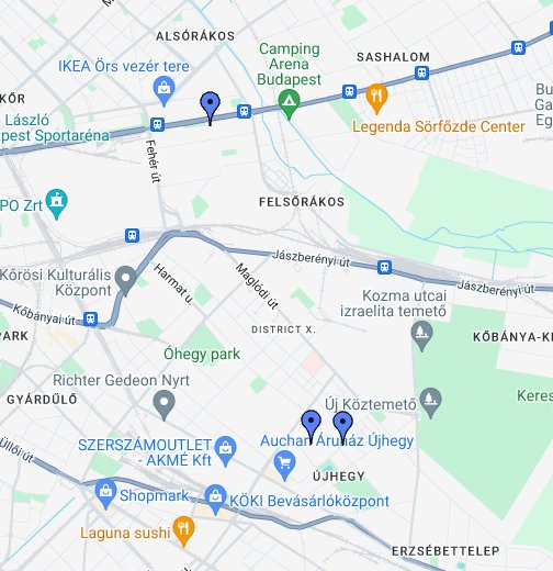 budapest x kerület részletes térkép Budapest X.kerületi netkávézók – Google Saját térképek