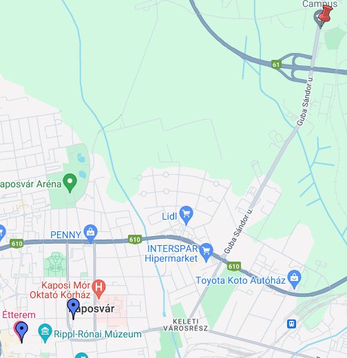 google térkép kaposvár EWRS   Kaposvár University – Google Saját térképek