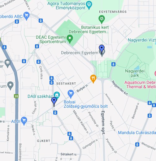 debrecen sámsonkert térkép Debrecen   DAB – Google Saját térképek