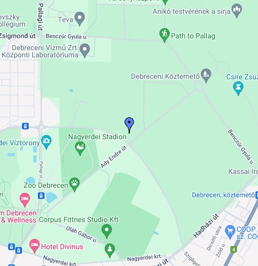 google térkép utcakép debrecen Debreceni Állatkert és Vidámpark – Google Saját térképek