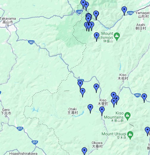 長野県 温泉 Google マイマップ