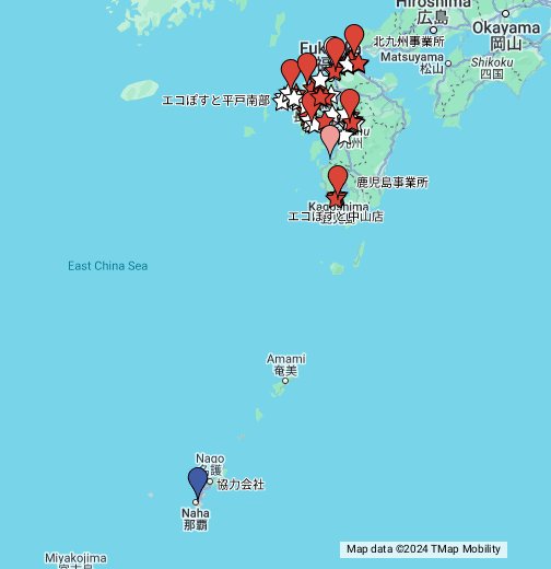 九州 沖縄エリア Google マイマップ