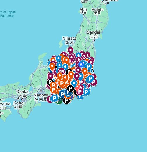 関東周辺の観光 史跡地図 Google マイマップ
