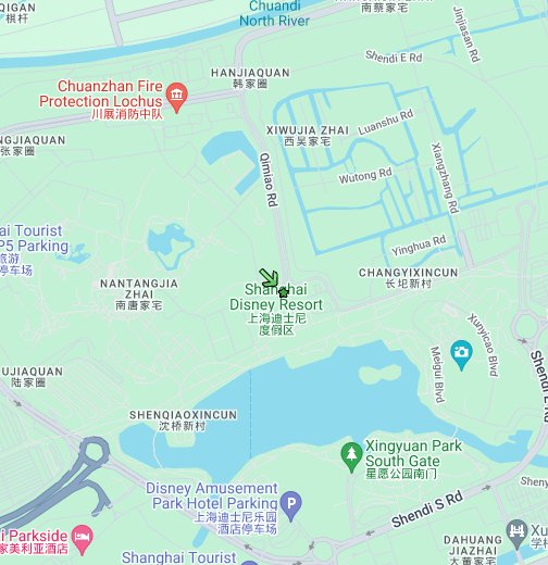 上海ディズニーランド Google マイマップ