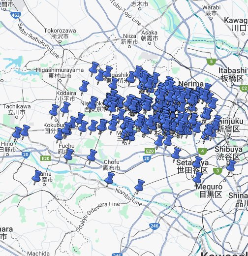 東京アニメスタジオマップ Google マイマップ