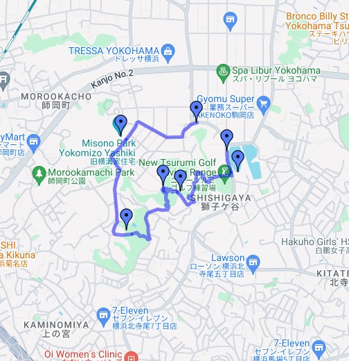 獅子ヶ谷の里 自然コース Google マイマップ