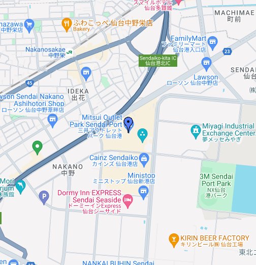 仙台港アウトレットパーク Google マイマップ