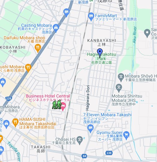 千葉県茂原保健センター ノルディックウォーキング体験会 Google マイマップ