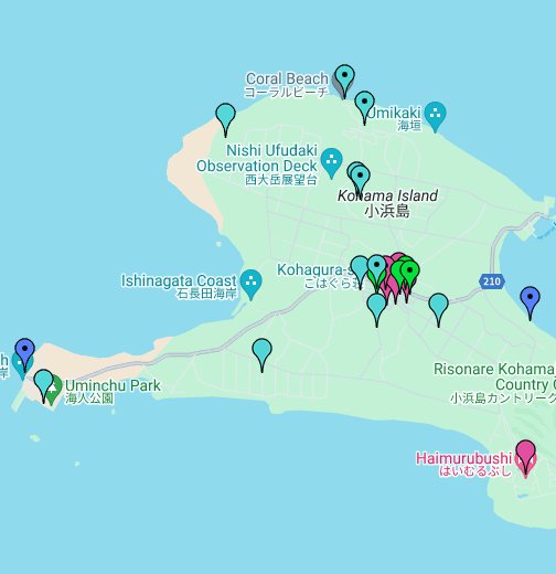 八重山 離島の旅 小浜島編 Google マイマップ