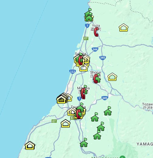 山形県庄内エリア 避難所マップ Google マイマップ