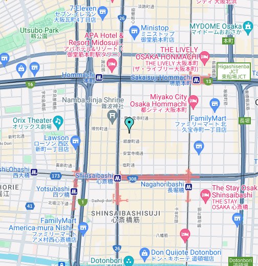 ジェイトレーディング 大阪支店 Google マイマップ