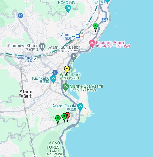 熱海市湾岸線エリア Google マイマップ