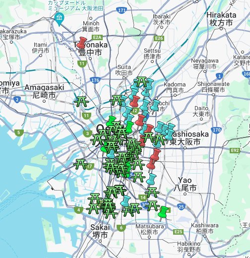 御朱印神社 大阪市 旧 Google マイマップ