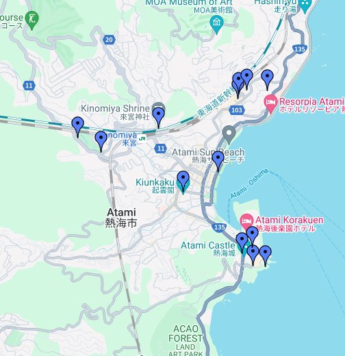 昭和49年[都市地図 熱海市街図/熱海市全図(カバー欠.傷み.へたり多し 