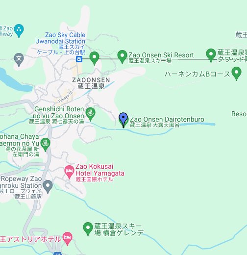 蔵王温泉大露天風呂 Google マイマップ