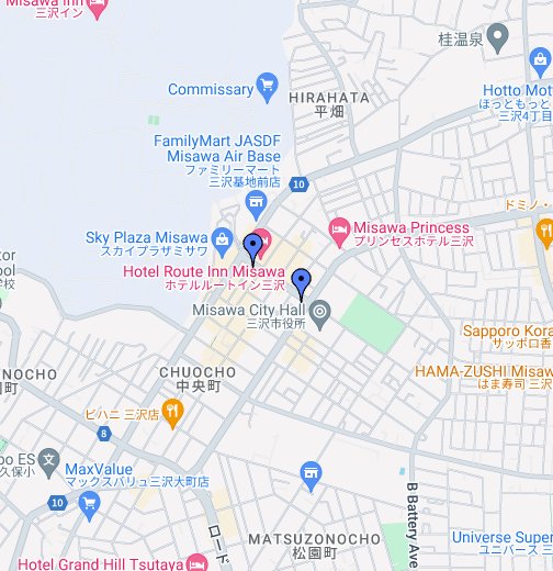 三沢航空基地周辺のミリタリーショップ Google マイマップ