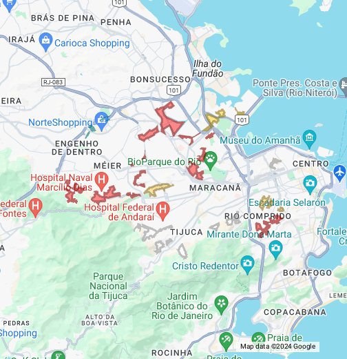 Favelas Do Rio Zona Norte I Grande Tijuca Meier E Centro Google My Maps