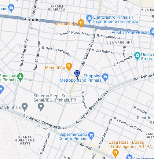 Mapa Turístico Digital - Pinhais/PR - Google My Maps