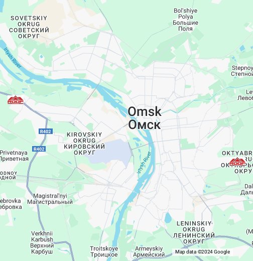 Google карта села Азово, Азовский немецкий национальный район