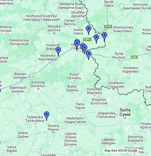 Карта Сумской области | evraziafm.ru™